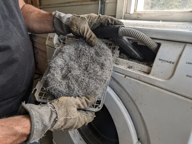 Cleaning Dryer Lint Trap in Groton, MA